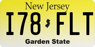 NJ license plate I78FLT
