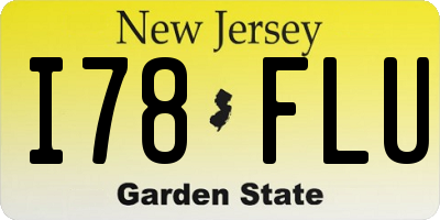 NJ license plate I78FLU