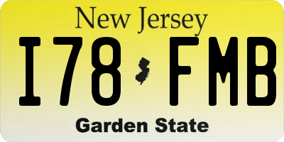 NJ license plate I78FMB