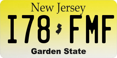NJ license plate I78FMF