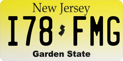 NJ license plate I78FMG