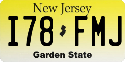 NJ license plate I78FMJ