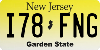 NJ license plate I78FNG