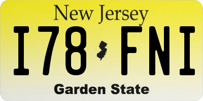 NJ license plate I78FNI