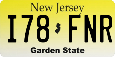 NJ license plate I78FNR