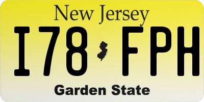 NJ license plate I78FPH