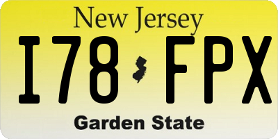 NJ license plate I78FPX