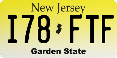 NJ license plate I78FTF