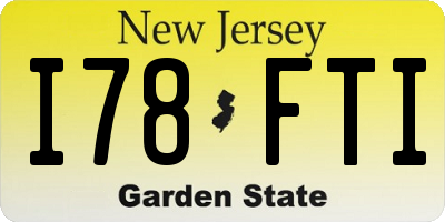NJ license plate I78FTI