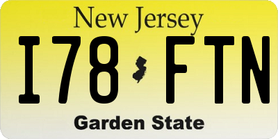 NJ license plate I78FTN
