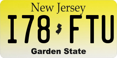 NJ license plate I78FTU