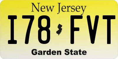 NJ license plate I78FVT