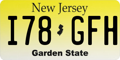 NJ license plate I78GFH