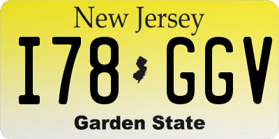 NJ license plate I78GGV