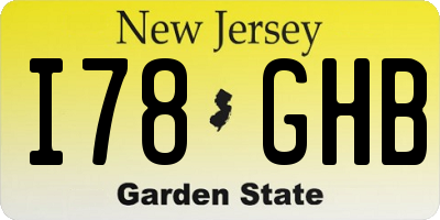 NJ license plate I78GHB