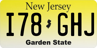 NJ license plate I78GHJ