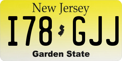 NJ license plate I78GJJ