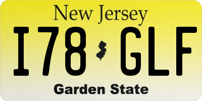 NJ license plate I78GLF
