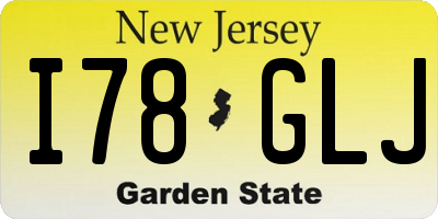 NJ license plate I78GLJ