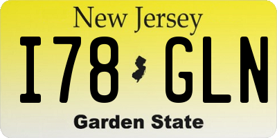 NJ license plate I78GLN