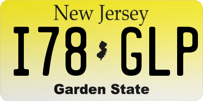 NJ license plate I78GLP