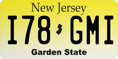 NJ license plate I78GMI