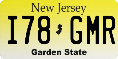 NJ license plate I78GMR