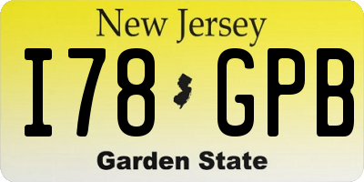 NJ license plate I78GPB
