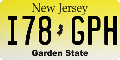 NJ license plate I78GPH