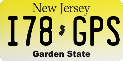 NJ license plate I78GPS