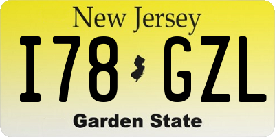 NJ license plate I78GZL