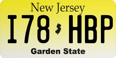 NJ license plate I78HBP