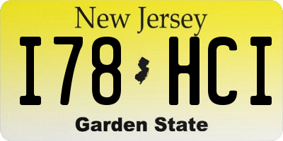 NJ license plate I78HCI