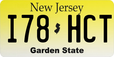 NJ license plate I78HCT