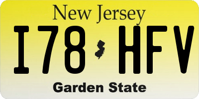 NJ license plate I78HFV