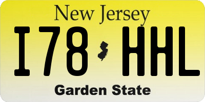NJ license plate I78HHL