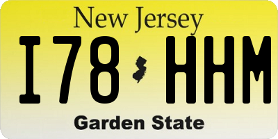NJ license plate I78HHM