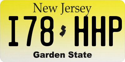 NJ license plate I78HHP
