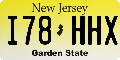 NJ license plate I78HHX