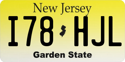 NJ license plate I78HJL