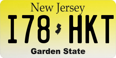 NJ license plate I78HKT