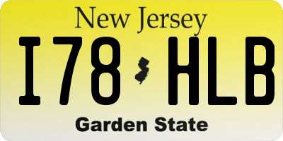 NJ license plate I78HLB