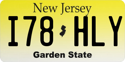NJ license plate I78HLY