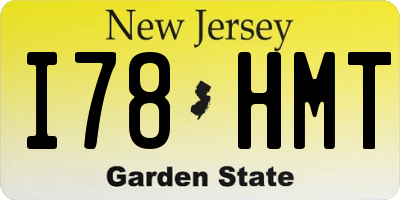 NJ license plate I78HMT