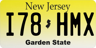 NJ license plate I78HMX