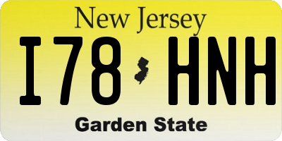 NJ license plate I78HNH
