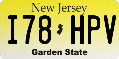 NJ license plate I78HPV