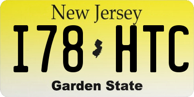 NJ license plate I78HTC