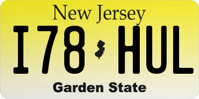 NJ license plate I78HUL