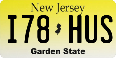NJ license plate I78HUS